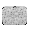 White And Black Spider Web Pattern Print Laptop Sleeve