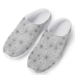 White And Black Spider Web Pattern Print Mesh Casual Shoes