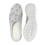 White And Black Spider Web Pattern Print Mesh Casual Shoes