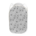 White And Black Spider Web Pattern Print Mesh Laundry Hamper