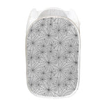White And Black Spider Web Pattern Print Mesh Laundry Hamper
