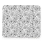 White And Black Spider Web Pattern Print Mouse Pad