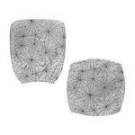 White And Black Spider Web Pattern Print Office Chair Cover
