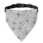 White And Black Spider Web Pattern Print Over The Collar Dog Bandana