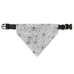White And Black Spider Web Pattern Print Over The Collar Dog Bandana