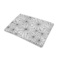 White And Black Spider Web Pattern Print Pet Cooling Mat Cover