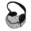 White And Black Spider Web Pattern Print Pet Sling Carrier