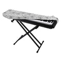 White And Black Spider Web Pattern Print Piano Keyboard Cover