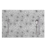 White And Black Spider Web Pattern Print Placemat