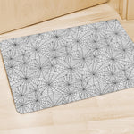 White And Black Spider Web Pattern Print Polyester Doormat