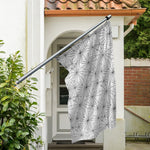 White And Black Spider Web Pattern Print Polyester Flag