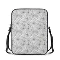 White And Black Spider Web Pattern Print Rectangular Crossbody Bag