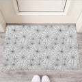 White And Black Spider Web Pattern Print Rubber Doormat