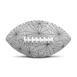 White And Black Spider Web Pattern Print Rugby Ball