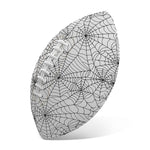 White And Black Spider Web Pattern Print Rugby Ball