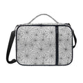 White And Black Spider Web Pattern Print Shoulder Strap Bible Bag