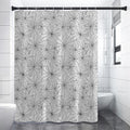 White And Black Spider Web Pattern Print Shower Curtain