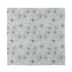 White And Black Spider Web Pattern Print Silk Bandana