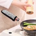 White And Black Spider Web Pattern Print Skillet Handle Cover