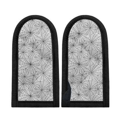 White And Black Spider Web Pattern Print Skillet Handle Cover