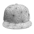 White And Black Spider Web Pattern Print Snapback Cap