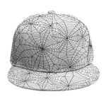 White And Black Spider Web Pattern Print Snapback Cap