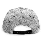 White And Black Spider Web Pattern Print Snapback Cap
