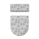 White And Black Spider Web Pattern Print Toilet Lid And Tank Cover Set