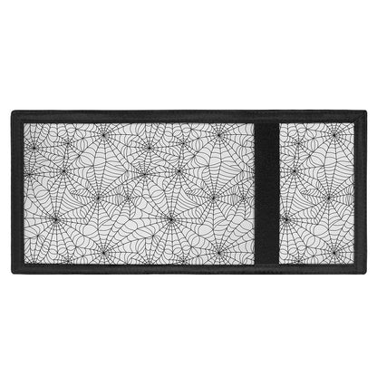 White And Black Spider Web Pattern Print Trifold Wallet