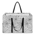 White And Black Spider Web Pattern Print Utility Tote Bag