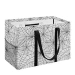 White And Black Spider Web Pattern Print Utility Tote Bag