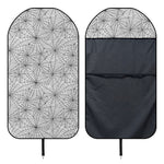 White And Black Spider Web Pattern Print Waterproof Car Seat Cover