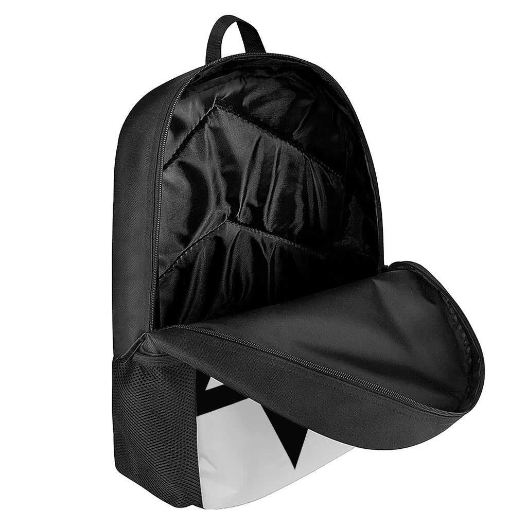 White And Black Star of David Print 17 Inch Backpack
