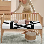 White And Black Star of David Print Baby Crib Sheet