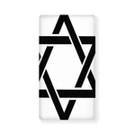 White And Black Star of David Print Baby Crib Sheet