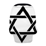 White And Black Star of David Print Baby Seat Cover