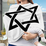 White And Black Star of David Print Baby Seat Cover