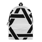 White And Black Star of David Print Backpack