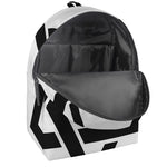 White And Black Star of David Print Backpack