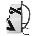White And Black Star of David Print Backpack