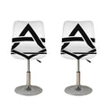 White And Black Star of David Print Bar Stool Covers