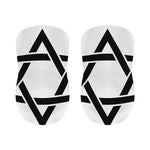 White And Black Star of David Print Bar Stool Covers