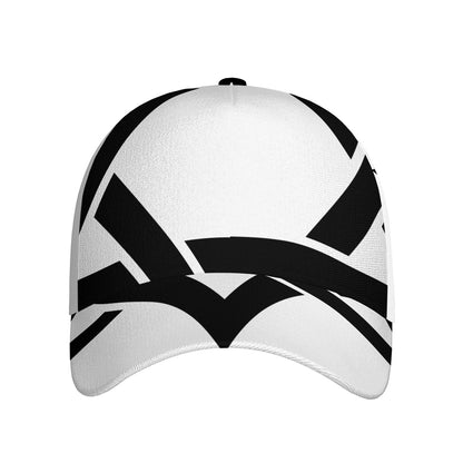 White And Black Star of David Print Baseball Cap