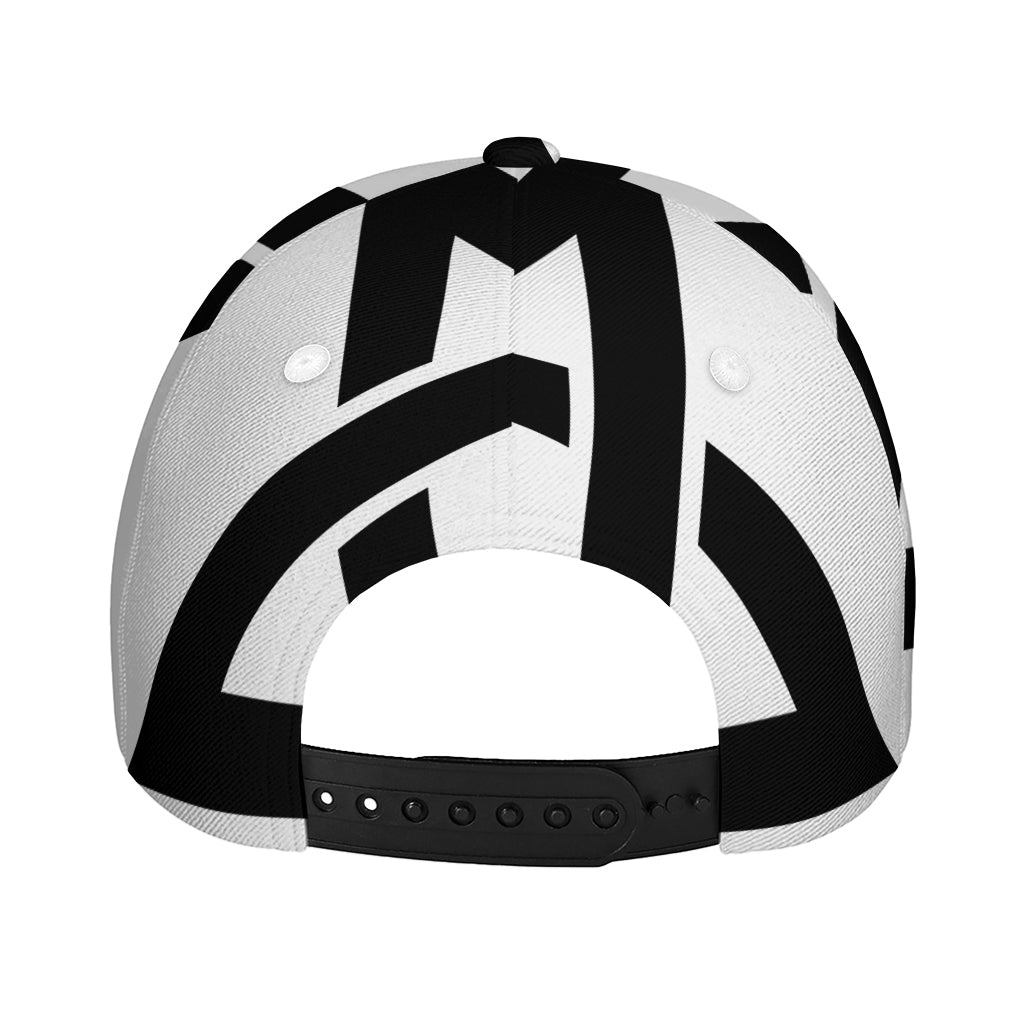 White And Black Star of David Print Baseball Cap