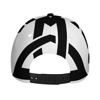 White And Black Star of David Print Baseball Cap