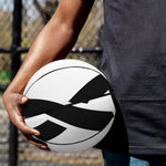 White And Black Star of David Print Basketball