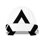 White And Black Star of David Print Beanie