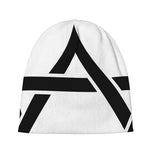 White And Black Star of David Print Beanie