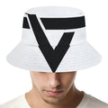 White And Black Star of David Print Bucket Hat