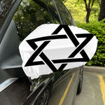 White And Black Star of David Print Car Side Mirror Covers